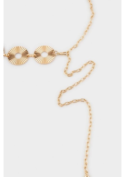 Kadın Gold Yuvarlak Desenli Metal Zincir Kemer G3804AXNS fırsatları