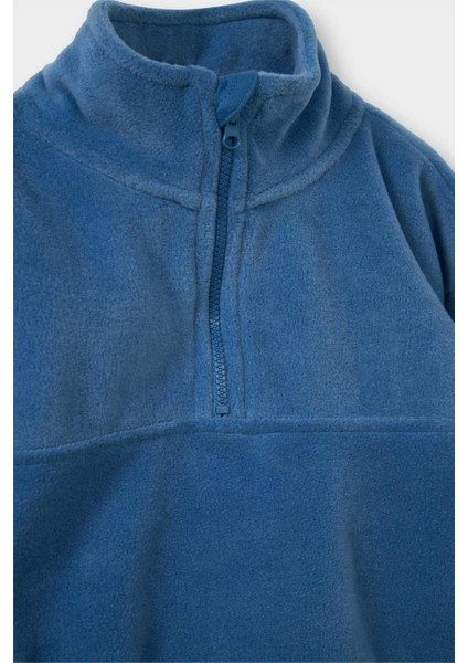 Erkek Bebek 2'li Takım Polar Yarım Fermuarlı Sweatshirt Eşofman Altı G4394A525WN indirimleri