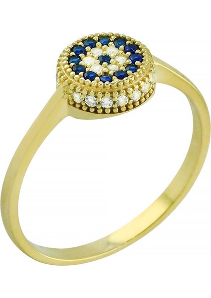 14 Ayar Altın Nazar Boncuklu Yüzük - 0201341