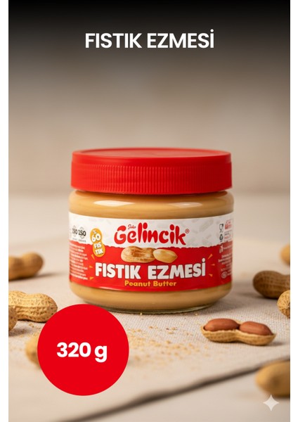 Şekerli Fıstık Ezmesi Kavanoz 320 gr