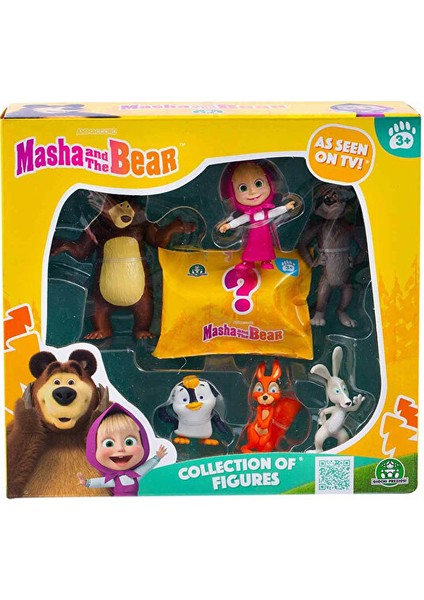 Maşa Koca Ayı Figür Seti Oyuncak Maşa Koca Ayı Figürleri 6 Figür + Süpriz Figür modelleri