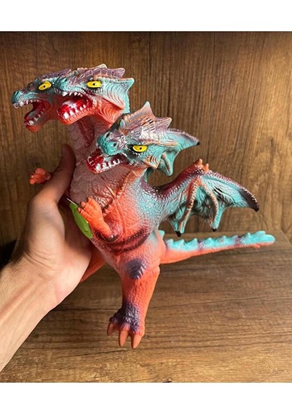 Sesli Kükreyen 3 Başlı Ejderha Dinozor Godzilla Dinazor Figür 50 cm Godzilla Oyuncak Figür Sesli fiyatları