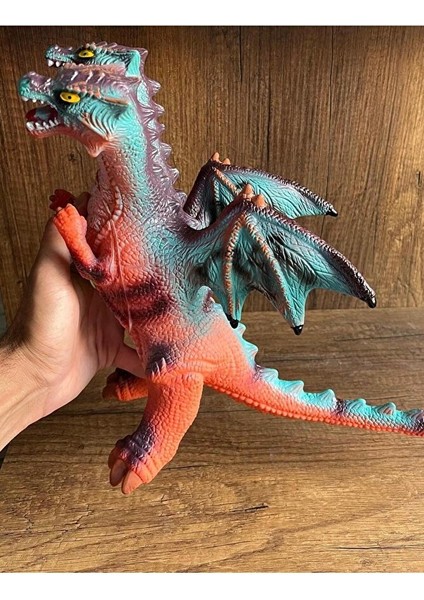 Sesli Kükreyen 3 Başlı Ejderha Dinozor Godzilla Dinazor Figür 50 cm Godzilla Oyuncak Figür Sesli modelleri