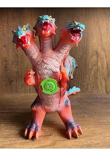 Sesli Kükreyen 3 Başlı Ejderha Dinozor Godzilla Dinazor Figür 50 cm Godzilla Oyuncak Figür Sesli fırsatları