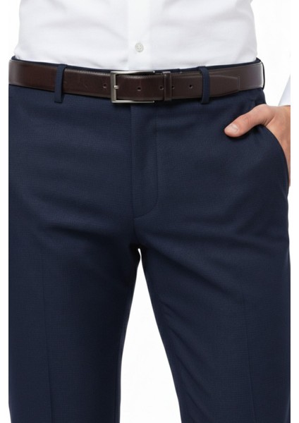 Erkek Regular Fit Armürlü Kumaş Pantolon Likra Kumaş BGL-ST05038 indirimleri