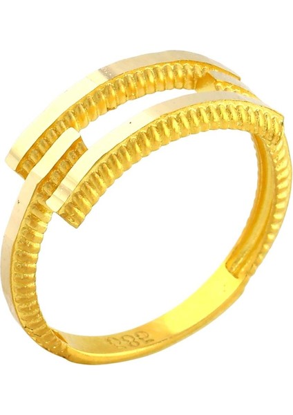 14 Ayar Altın Kaburga Yüzük - 0201146