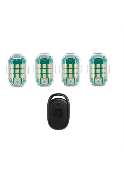 Uzaktan Kumandalı 4 Adet Kablosuz Flaş Işığı, 7 Renk USB Şarj Edilebilir Yüksek Parlaklıkta Araba Için Flaşör (Yurt Dışından) indirimleri