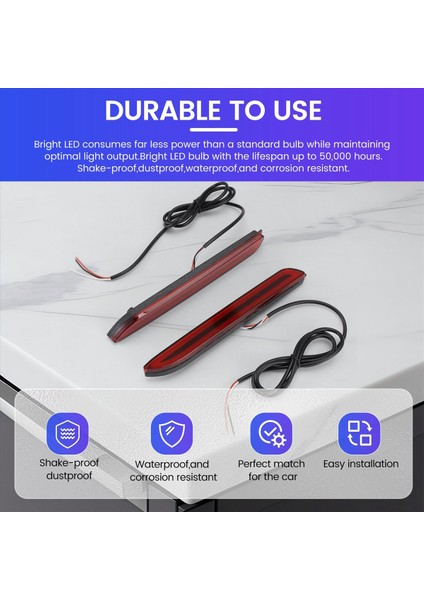 Wish Isf GX470 RX300 Için LED Araç Arka Tampon Reflektörlü Arka Fren Lambası Çubuğu (Iki Fonksiyon) (Yurt Dışından) indirimleri