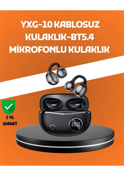 YXG10 Açık Kulak Bluetooth Kulaklık – Klipsli, Güvenli Spor Tasarım, 30 Saat Pil
