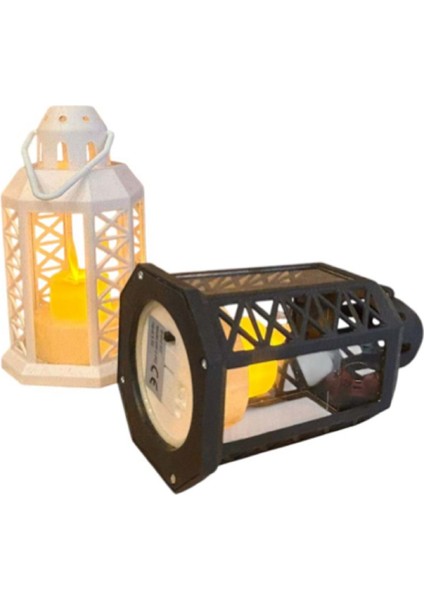 Dekoratif Pilli Gün Işığı Mum Efektli Fener Lamba Asılabilir 17 cm x 7,3 cm modelleri