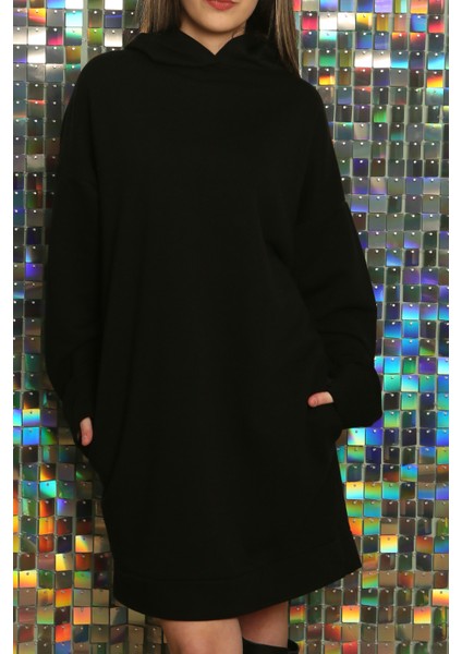 Kadın Moda Trend Rahat Kalın Uzun Sweatshirt