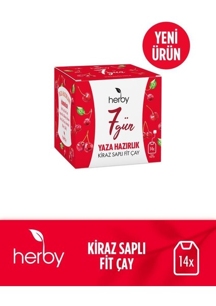7 Gün Yaza Hazırlık - Kiraz Saplı Fit Çay 4'lü