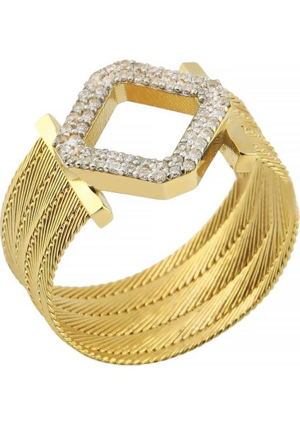 14 Ayar Altın Trabzon Hasırı Yüzük - 0180932