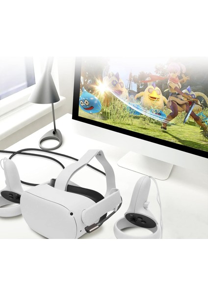 Vr-C Oculus Quest ile Uyumlu Vr5 Link Kablosu 5 M, 5gbps USB 3.2 Gen 1 Hızlı Veri Aktarımı, Hızlı Şarj Usb-C, Quest 2 Uyumlu (Type C To Type C) Kablo modelleri