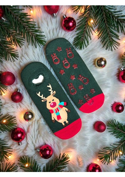 - Yılbaşı - Yeni Yıl Özel Desenli Premium Hediye Paketli - Patik Çorap fiyatları