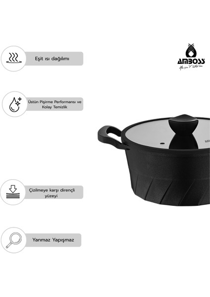 Vento 16 Parça Döküm Tencere Tava Sahan Seti (Siyah) fiyatları