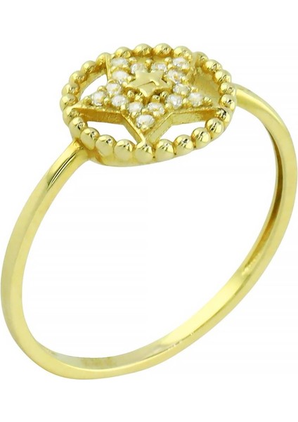 14 Ayar Altın Yıldızlı Yüzük - 0201339