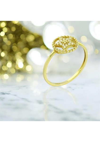 14 Ayar Altın Yıldızlı Yüzük - 0201339 fiyatları