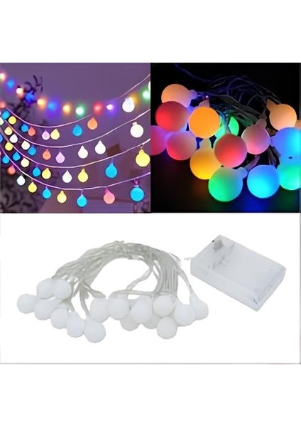 4 m Fişli 20'li Karışık Renk Top Model Led Işık – Dekoratif Yılbaşı ve Parti Aydınlatma fırsatları