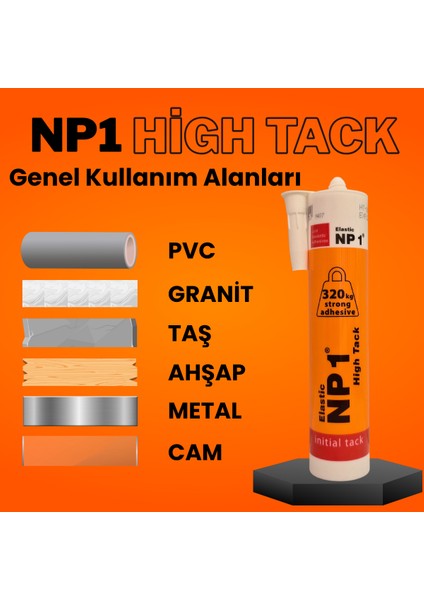 High Tack Güçlü Silikon Korniş Dış Cephe Montaj Yapıştırıcı 320KG Beyaz modelleri