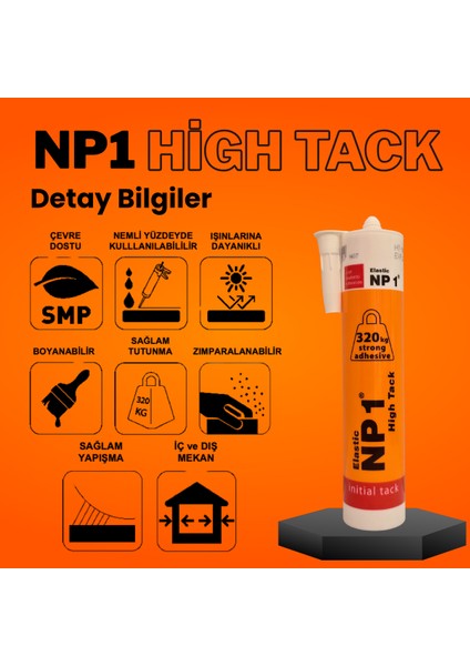 High Tack Güçlü Silikon Korniş Dış Cephe Montaj Yapıştırıcı 320KG Beyaz fırsatları