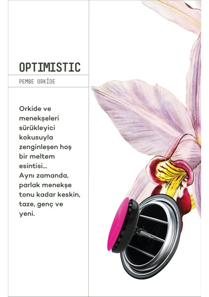 Araba Klima Kokusu, Spin Oto Kokusu, Pembe Orkide Aromalı, 90 Gün Etkili Araç Kokusu - Optimistic fiyatları