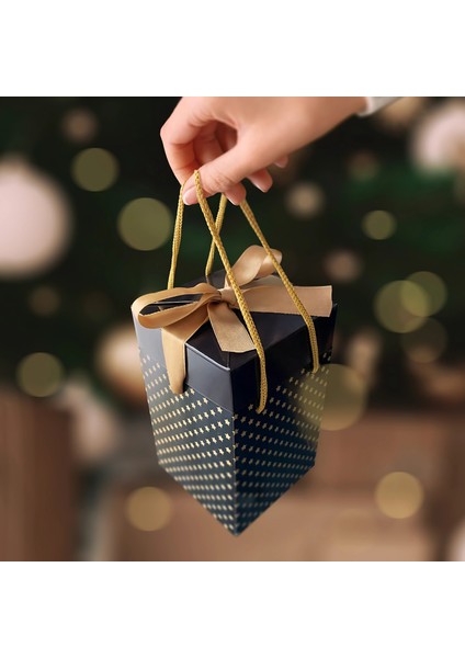 , Altın ve Siyah renkli Hediye kutusu 4 lü Set 9X9X15 cm Özel Tasarım Hediye Kutusu fırsatları