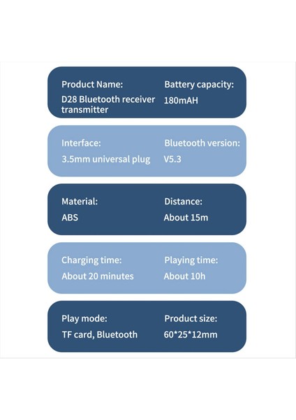 Araba Bluetooth 5 3 Ses Adaptörü Aux Bluetooth Alıcı Verici Tf Kart Oynatma Üç-Bir One (Yurt Dışından) modelleri