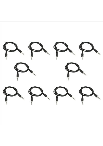 10PCS 20 Inç Uzunluğunda 2 5mm Erkek Ila 3 5 mm Erkek Ses Adaptör Kablosu (Yurt Dışından)