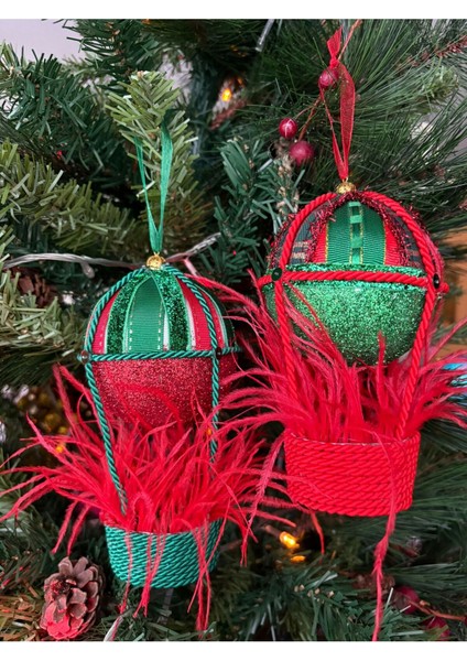 Kırmızı Uçan Balon Yılbaşı Ağacı Süsü, Neşe ve Renk Katın! fiyatları