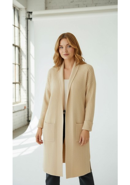 Kadın Şal Yaka Oversize Uzun Triko Hırka fiyatları