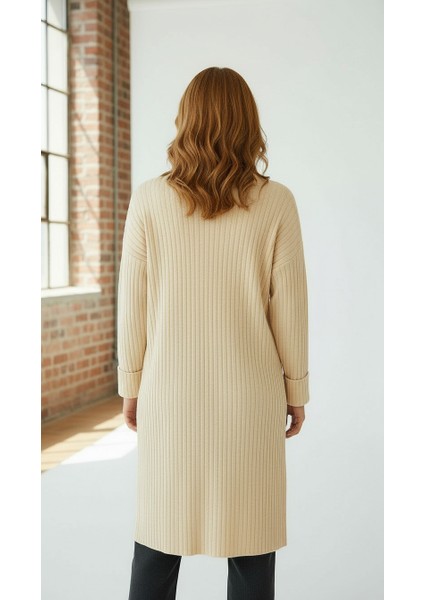 Kadın Şal Yaka Oversize Uzun Triko Hırka modelleri