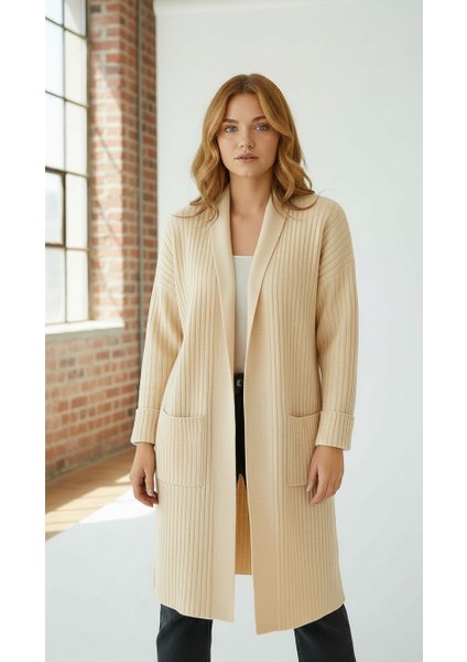 Kadın Şal Yaka Oversize Uzun Triko Hırka fırsatları