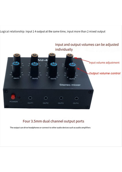 AU-404 Stero Ses Dört Dört Çocuk Çıkış Mıxor Çifli Kanal Ses Müzisi Dört Dördün (Yurt Dışından) fiyatları