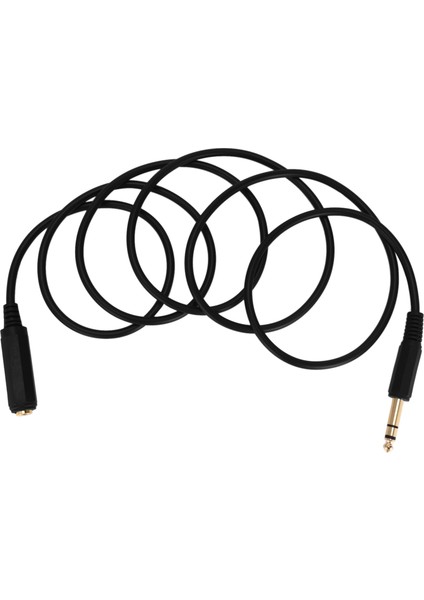 2x 6 35MM (1/4inch) Stereo Fiş Erkek 6 35MM (1/4 Inç) Dişi Kablo Altın Kaplama Ses Kablosu Stereo Kordon (1 8 M) (Yurt Dışından) modelleri