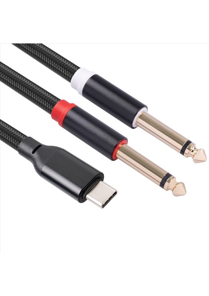 Akıllı Telefon Multimedya Hoparlörleri Için 2x USB C Ila Çift 6 35MM Ses Stereo Kablo Tip C Ila Çift 6 35MM Ses Kablosu (Yurt Dışından) fiyatları