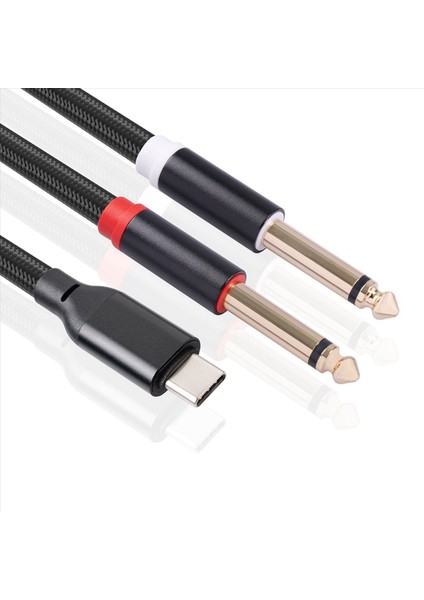 Akıllı Telefon Multimedya Hoparlörleri Için 2x USB C Ila Çift 6 35MM Ses Stereo Kablo Tip C Ila Çift 6 35MM Ses Kablosu (Yurt Dışından) fırsatları