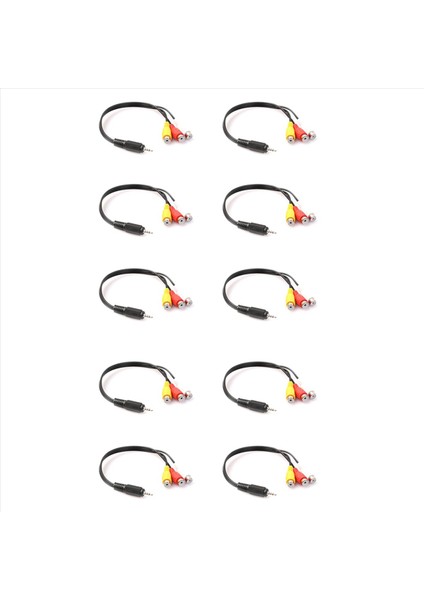 10PCS 2 5mm Mini Av Erkek - 3rca Dişi M/f Sesli Video Kablosu Stereo Jack Adaptör Kablosu (Yurt Dışından)