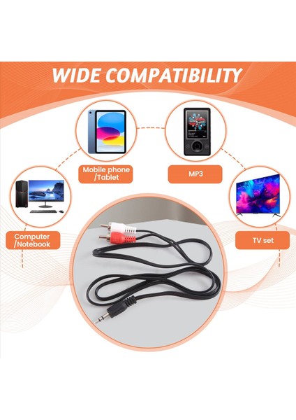 3 5mm Kulaklık 2 x Rca Av Ses Kablosuna Takma (Yurt Dışından) indirimleri