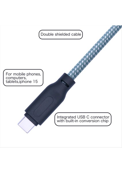 6 35MM Erkek-Usb Type-C Type Male Gitar Kablosu 1/4inch-Usb-C Kayıt Kordon Gitar USB C Kayıt Kablosu 2 Metre (Yurt Dışından) indirimleri