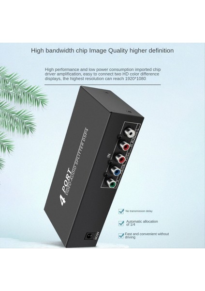 Av Bileşen Video Audio Splitter 1 In 4 Out 4-Yollu Rca/ypbpr Bileşen Video L/r Ses Av Av Av Splıther DVD Hdtv Ab Fişi (Yurt Dışından) modelleri