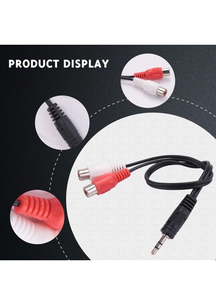 3 5mm Stereo Adaptör Kulaklık Jakı - 2 Rca Jak Adaptör Ses Kablosu 3 5mm Erkek Ila 2x Rca Dişi (Yurt Dışından) indirimleri