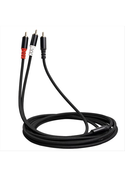 2x Rca Y Adaptör Kablosu Subwoofer Y Kablosu 1x Rca Ila 2x Rac Ses Kablosu 1 Rca Ila 2 Rca Güç Amplifikatör Ses Kablosu 3 Metre (Yurt Dışından)
