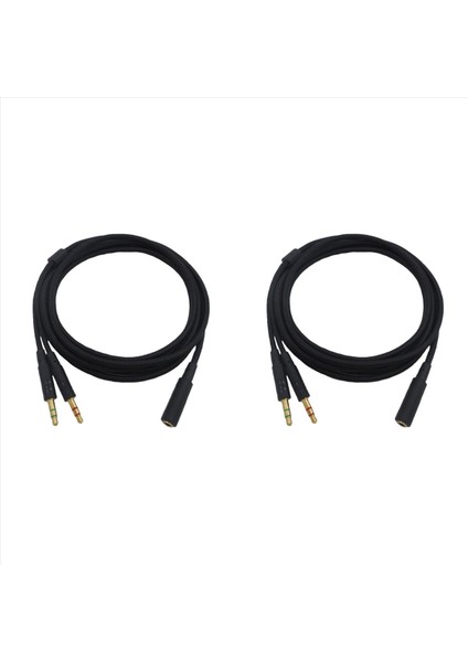 2 Pcs 3 5mm Universal 2 In 1 Oyun Kulaklık Ses Sesli- Hyperx Cloud Iı/alpha-/bulut Uçuşu/çekirdek Kulaklık Için Kabloyu Genişletin (Yurt Dışından)