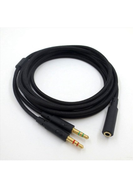2 Pcs 3 5mm Universal 2 In 1 Oyun Kulaklık Ses Sesli- Hyperx Cloud Iı/alpha-/bulut Uçuşu/çekirdek Kulaklık Için Kabloyu Genişletin (Yurt Dışından) modelleri