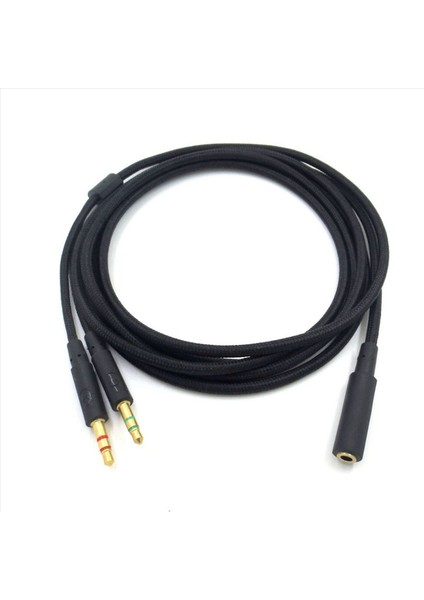2 Pcs 3 5mm Universal 2 In 1 Oyun Kulaklık Ses Sesli- Hyperx Cloud Iı/alpha-/bulut Uçuşu/çekirdek Kulaklık Için Kabloyu Genişletin (Yurt Dışından) fırsatları