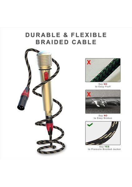 6 Paket Xlr Kabloları Xlr Erkek-Kadın Mikrofon Kablosu Mikrofon Mikser Için 3 Pimli Dengeli Xlr Hoparlör Kablosu Hoparlör Podcast (Yurt Dışından) fırsatları