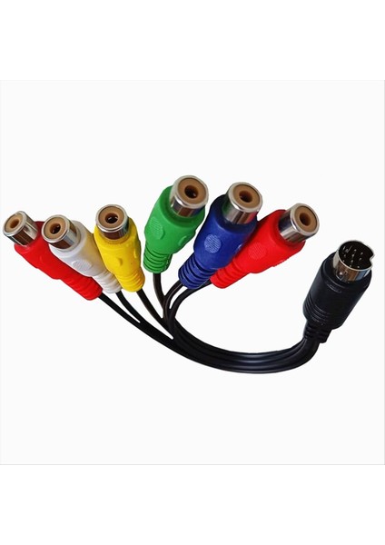10 Pin S-Video-Dişi Rgb 6 Rca 10 Pin Din S-Video Erkek Bileşen Kablosu Pc Hdtv Rgb Bileşen Kablosu 30CM (Yurt Dışından) fiyatları
