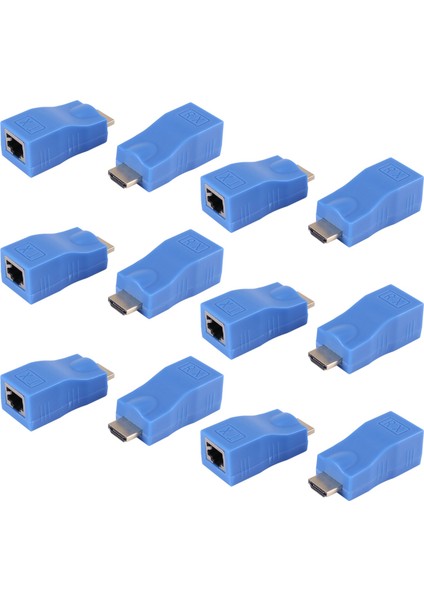 6x HDMI Extender - RJ45 Lan Ağı Uzatma Verici Alıcı Tx Rx CAT5E Cat6 Ethernet Kablosu V1 4 30M 4K Hd Tv (Yurt Dışından)