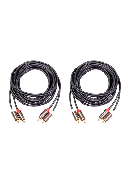 2x 2rca-2 Rca Erkek-Erkek Ses Kablosu Altın Kaplama Rca Ses Kablosu Ev Sineması DVD Tv CD Amplifikatör Ses Kutusu (Yurt Dışından)